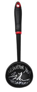 Larry Thomas Signed Black Soup Ladle w/No Soup For You - THOOTH500 - Larry Thomas Signed Black Soup Ladle w/No Soup For You product image