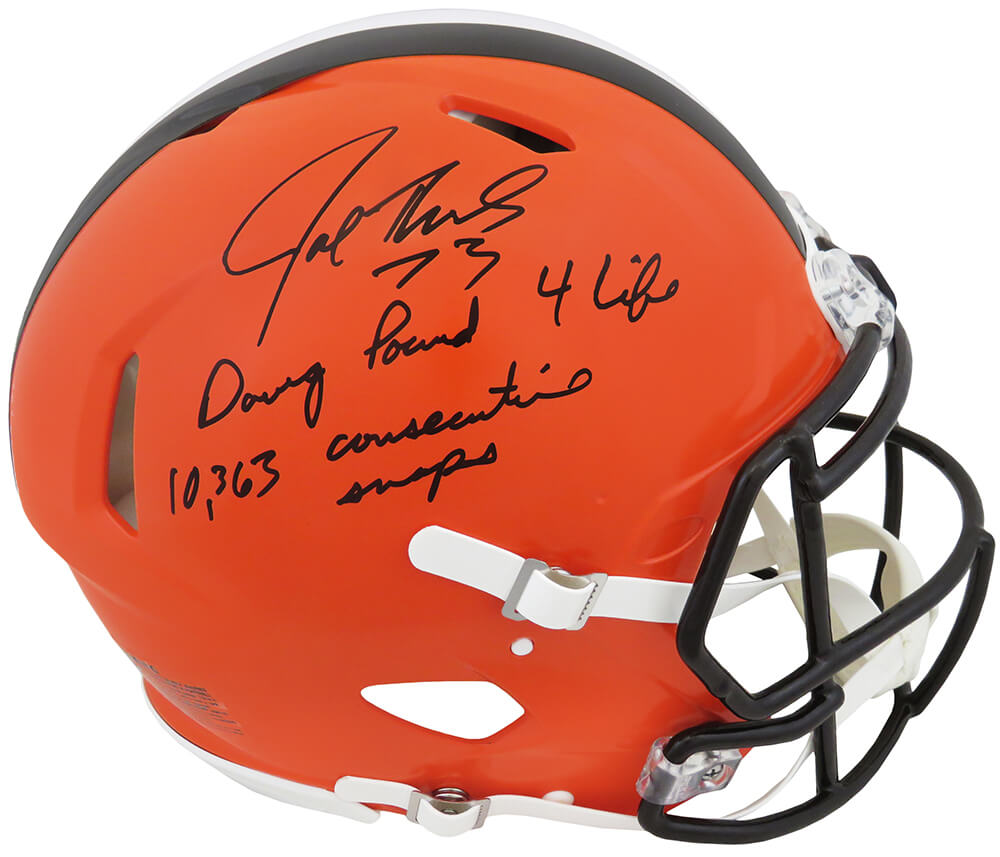 Joe Thomas Signed Cleveland Browns Riddell Authentic Proline Speed Helmet w/Dawg Pound, 10363 Snaps - THOPRO300 - Joe Thomas Signed Cleveland Browns Riddell Authentic Proline Speed Helmet w/Dawg Pound, 10363 Snaps product image