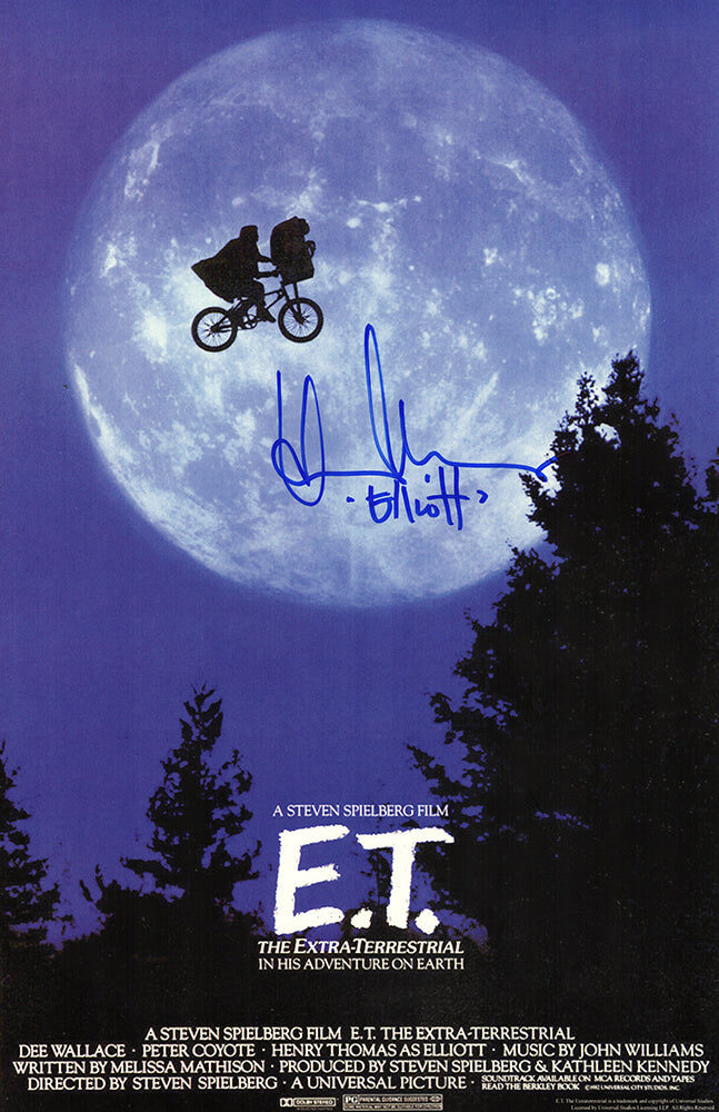 Henry Thomas Signed E.T. 11x17 Movie Poster w/Elliott - THOPST520 - Henry Thomas Signed E.T. 11x17 Movie Poster w/Elliott product image