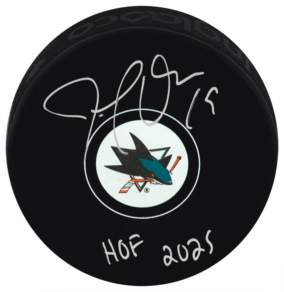 Joe Thornton Signed San Jose Sharks Logo Hockey Puck w/HOF 2025 - THOPUC400 - Joe Thornton Signed San Jose Sharks Logo Hockey Puck w/HOF 2025 product image