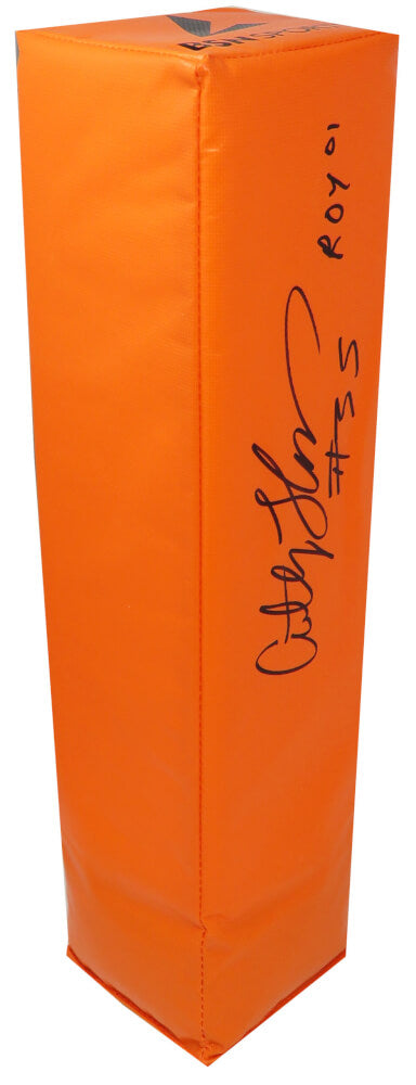 Anthony Thomas Signed Orange Endzone Pylon w/ROY'01 - THOPYL320 - Anthony Thomas Signed Orange Endzone Pylon w/ROY'01 product image