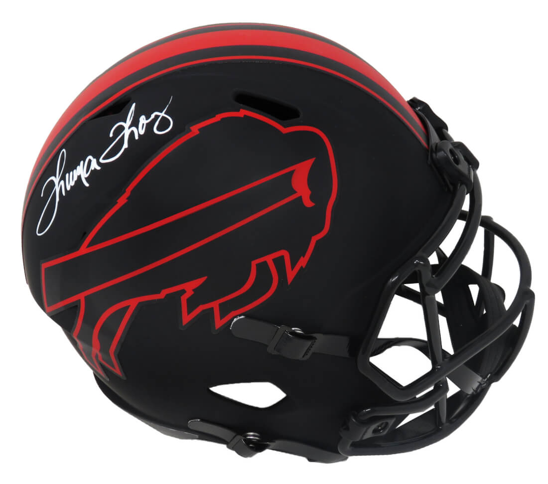 Thurman Thomas Signed Buffalo Bills Eclipse Black Matte Riddell Speed Full Size Replica Helmet - THOREP315 - Thurman Thomas Signed Buffalo Bills Eclipse Black Matte Riddell Speed Full Size Replica Helmet product image