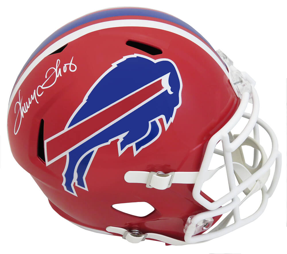 Thurman Thomas Signed Buffalo Bills Throwback Riddell Full Size Speed Replica Helmet - THOREP316 - Thurman Thomas Signed Buffalo Bills Throwback Riddell Full Size Speed Replica Helmet product image