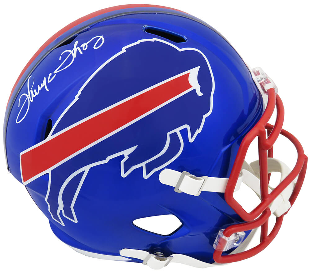 Thurman Thomas Signed Buffalo Bills FLASH Riddell Speed Full Size Replica Helmet - THOREP317 - Thurman Thomas Signed Buffalo Bills FLASH Riddell Speed Full Size Replica Helmet product image