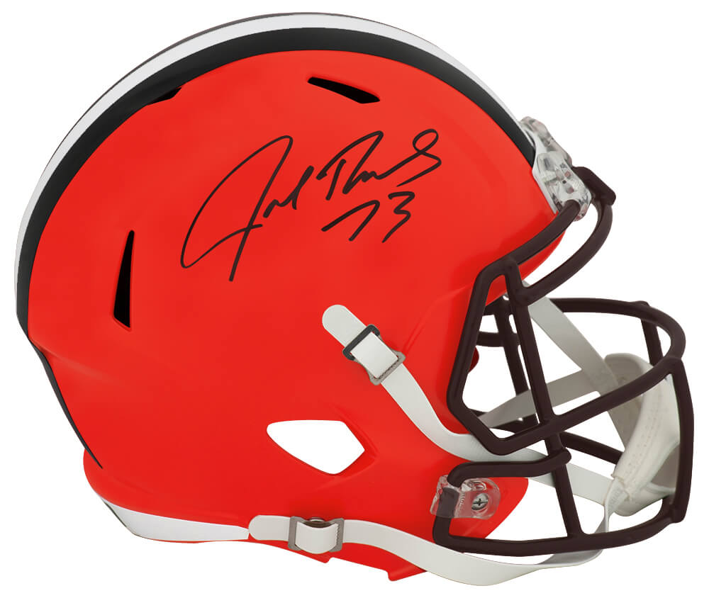 Joe Thomas Signed Cleveland Browns Riddell Full Size Speed Replica Helmet - THOREP324 - Joe Thomas Signed Cleveland Browns Riddell Full Size Speed Replica Helmet product image
