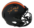 Joe Thomas Signed Cleveland Browns Eclipse Black Matte Riddell Full Size Speed Replica Helmet - THOREP329 - Joe Thomas Signed Cleveland Browns Eclipse Black Matte Riddell Full Size Speed Replica Helmet product image