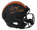 Joe Thomas Signed Cleveland Browns Eclipse Black Matte Riddell Full Size Speed Replica Helmet w/10,363 Consecutive Snaps - THOREP335 - Joe Thomas Signed Cleveland Browns Eclipse Black Matte Riddell Full Size Speed Replica Helmet w/10,363 Consecutive Snaps product image