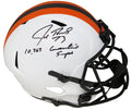 Joe Thomas Signed Cleveland Browns Lunar Eclipse White Matte Riddell Full Size Speed Replica Helmet w/10,363 Consecutive Snaps - THOREP338 - Joe Thomas Signed Cleveland Browns Lunar Eclipse White Matte Riddell Full Size Speed Replica Helmet w/10,363 Consecutive Snaps product image