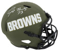 Joe Thomas Signed Cleveland Browns Salute to Service Riddell Full Size Speed Replica Helmet - THOREP341 - Joe Thomas Signed Cleveland Browns Salute to Service Riddell Full Size Speed Replica Helmet product image