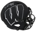 Joe Thomas Signed Wisconsin Badgers Eclipse Black Matte Riddell Full Size Speed Replica Helmet - THOREP343 - Joe Thomas Signed Wisconsin Badgers Eclipse Black Matte Riddell Full Size Speed Replica Helmet product image
