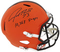 Joe Thomas Signed Cleveland Browns Riddell Full Size Speed Replica Helmet w/10,363 Snaps - THOREP344 - Joe Thomas Signed Cleveland Browns Riddell Full Size Speed Replica Helmet w/10,363 Snaps product image