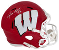 Joe Thomas Signed Wisconsin Badgers FLASH Riddell Full Size Speed Replica Helmet - THOREP351 - Joe Thomas Signed Wisconsin Badgers FLASH Riddell Full Size Speed Replica Helmet product image