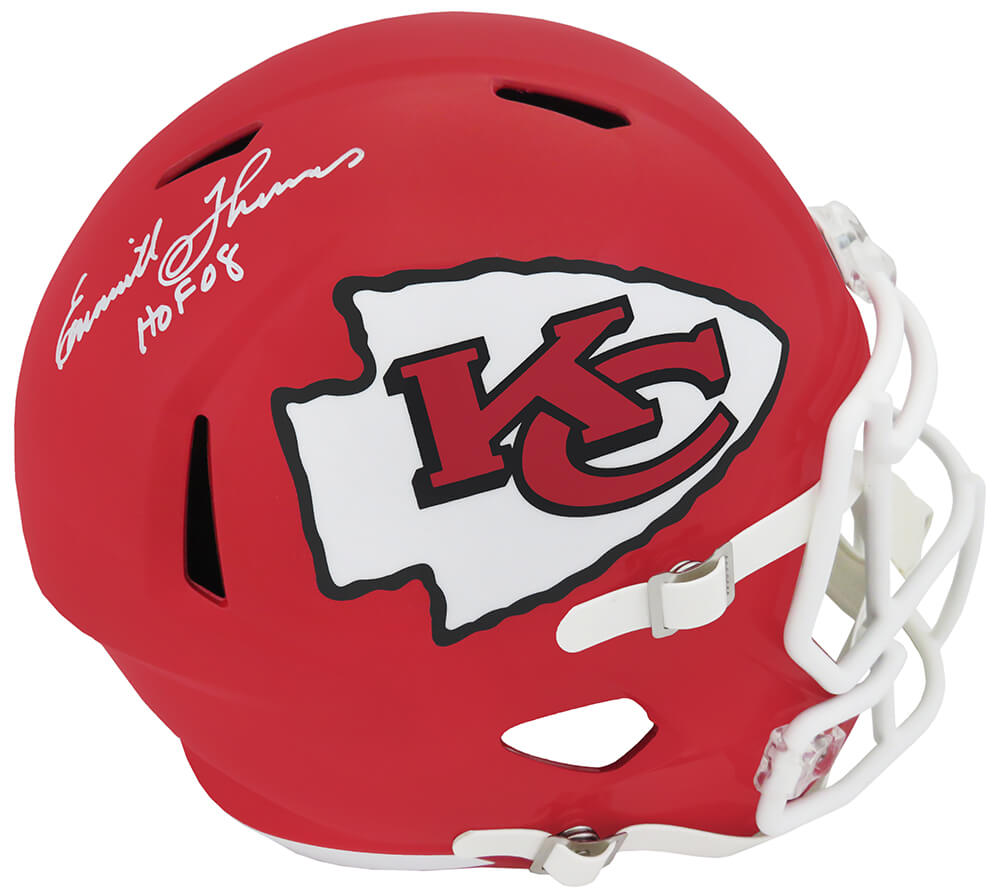 Emmitt Thomas Signed Kansas City Chiefs Riddell Full Size Speed Replica Helmet w/HOF'08 - THOREP360 - Emmitt Thomas Signed Kansas City Chiefs Riddell Full Size Speed Replica Helmet w/HOF'08 product image