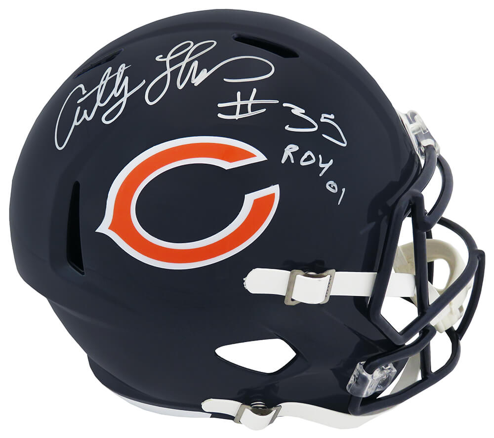 Anthony Thomas Signed Chicago Bears Riddell Full Size Speed Replica Helmet w/ROY'01 - THOREP370 - Anthony Thomas Signed Chicago Bears Riddell Full Size Speed Replica Helmet w/ROY'01 product image