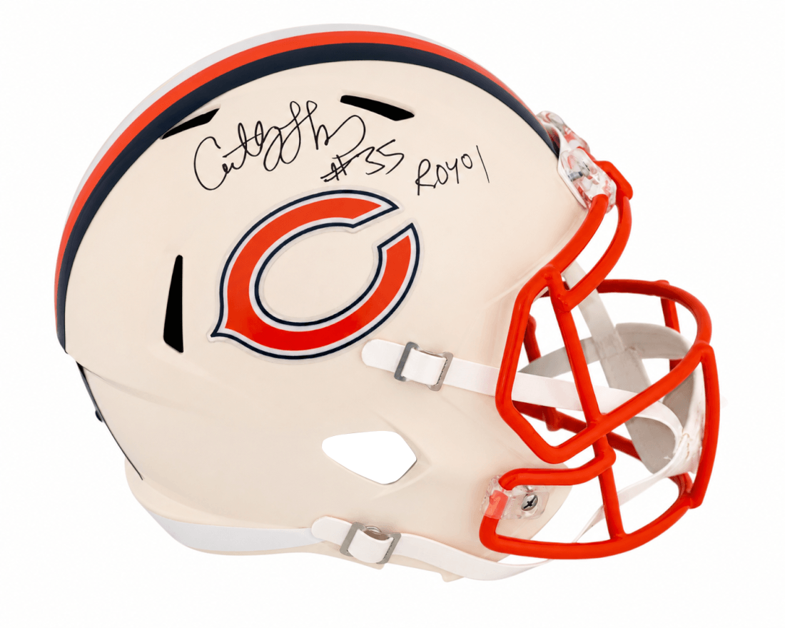 Anthony Thomas Signed Chicago Bears RETRO Riddell Full Size Speed Replica Helmet w/ROY'01 - THOREP375 - Anthony Thomas Signed Chicago Bears RETRO Riddell Full Size Speed Replica Helmet w/ROY'01 product image