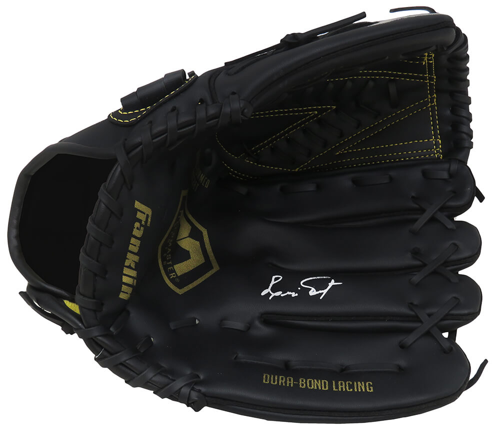 Luis Tiant Signed Franklin Black Baseball Fielders Glove - TIAGLV100 - Luis Tiant Signed Franklin Black Baseball Fielders Glove product image