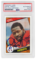 Andre Tippett Signed New England Patriots 1984 Topps Rookie Football Card #143 w/HOF'08 - (PSA/DNA Encapsulated) - TIPCAR302 - Andre Tippett Signed New England Patriots 1984 Topps Rookie Football Card #143 w/HOF'08 - (PSA/DNA Encapsulated) product image