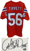 Andre Tippett Signed Red Throwback Custom Football Jersey w/HOF'08 - TIPJRY300 - Andre Tippett Signed Red Throwback Custom Football Jersey w/HOF'08 product image