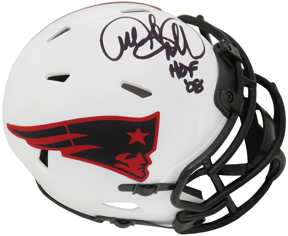 Andre Tippett Signed New England Patriots Lunar Eclipse Riddell Speed Mini Helmet w/HOF'08 - TIPMIN301 - Andre Tippett Signed New England Patriots Lunar Eclipse Riddell Speed Mini Helmet w/HOF'08 product image
