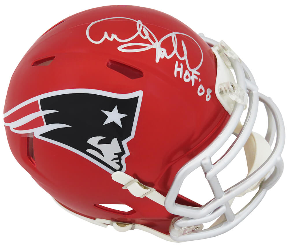 Andre Tippett Signed New England Patriots FLASH Riddell Speed Mini Helmet w/HOF'08 - TIPMIN302 - Andre Tippett Signed New England Patriots FLASH Riddell Speed Mini Helmet w/HOF'08 product image
