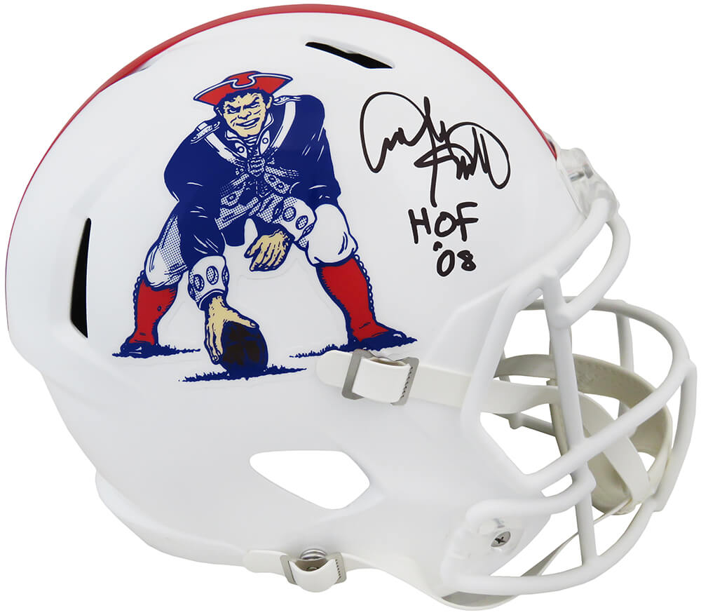 Andre Tippett Signed New England Patriots Throwback Riddell Full Size Speed Replica Helmet w/HOF'08 - TIPREP300 - Andre Tippett Signed New England Patriots Throwback Riddell Full Size Speed Replica Helmet w/HOF'08 product image