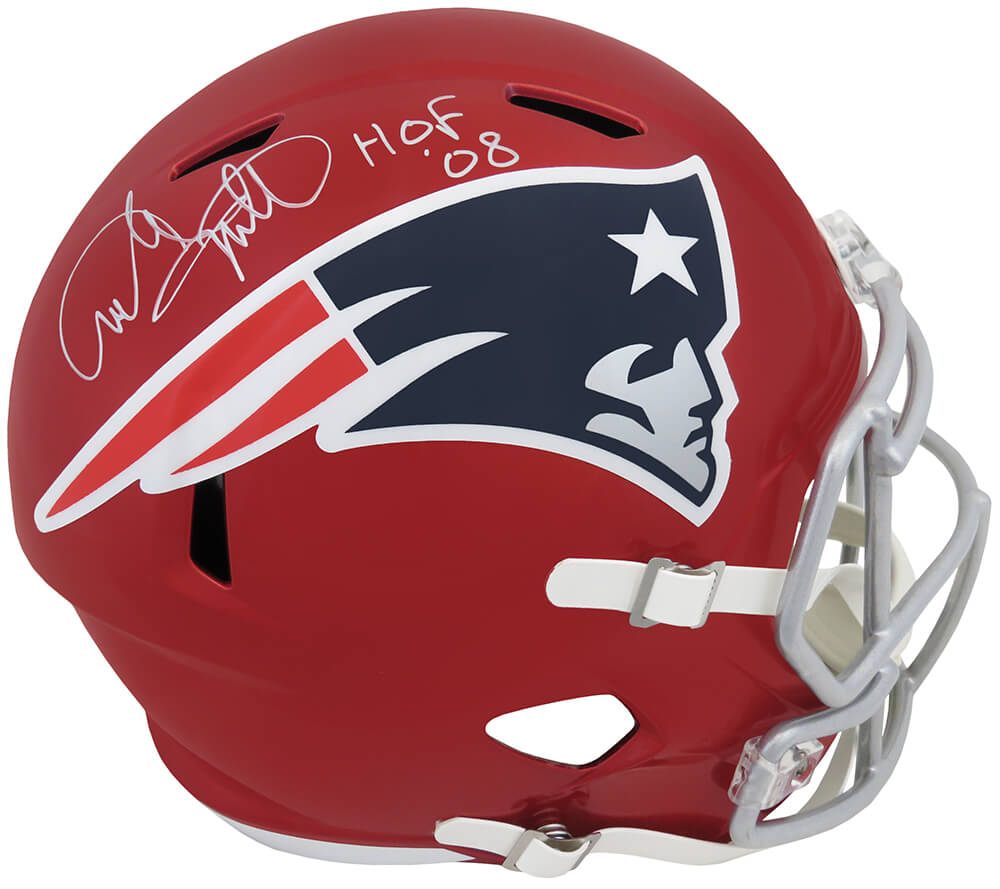 Andre Tippett Signed New England Patriots FLASH Riddell Full Size Speed Replica Helmet w/HOF'08 - TIPREP302 - Andre Tippett Signed New England Patriots FLASH Riddell Full Size Speed Replica Helmet w/HOF'08 product image