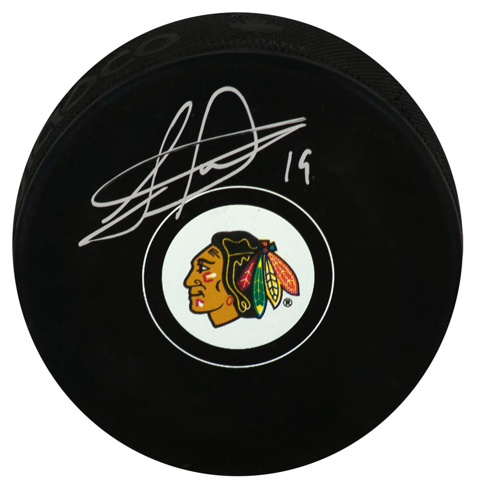 Jonathan Toews Signed Chicago Blackhawks Team Logo Hockey Puck - TOEPUC403 - Jonathan Toews Signed Chicago Blackhawks Team Logo Hockey Puck product image