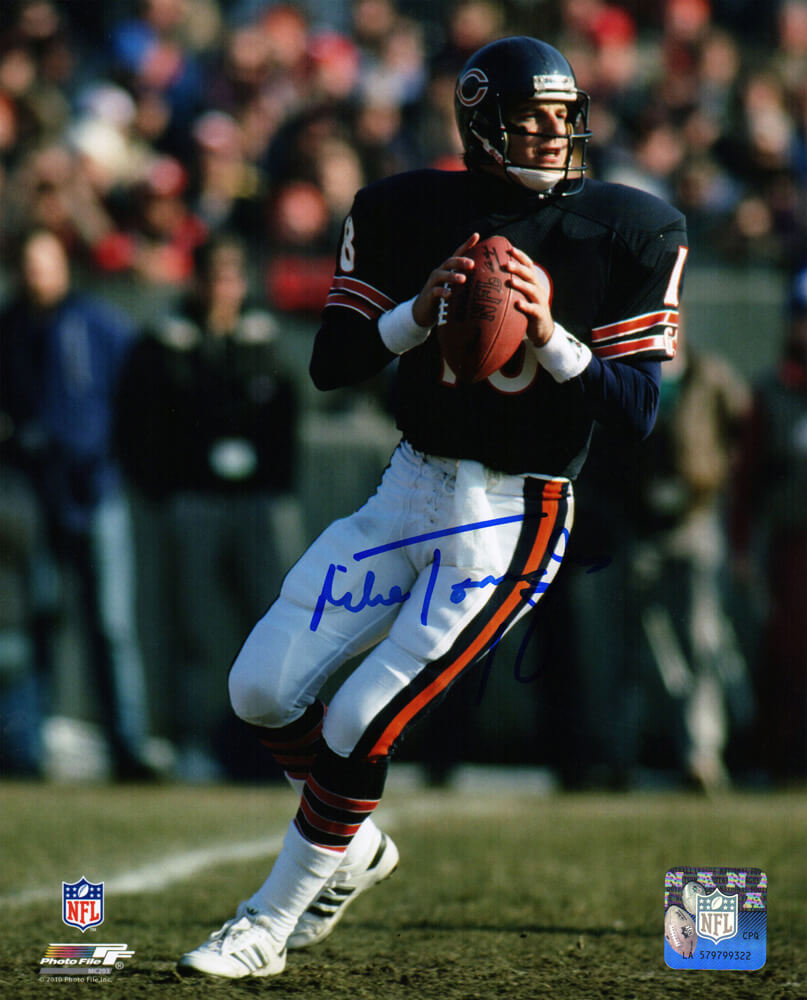 Mike Tomczak Signed Chicago Bears Action 8x10 Photo - TOM08P303 - Mike Tomczak Signed Chicago Bears Action 8x10 Photo product image