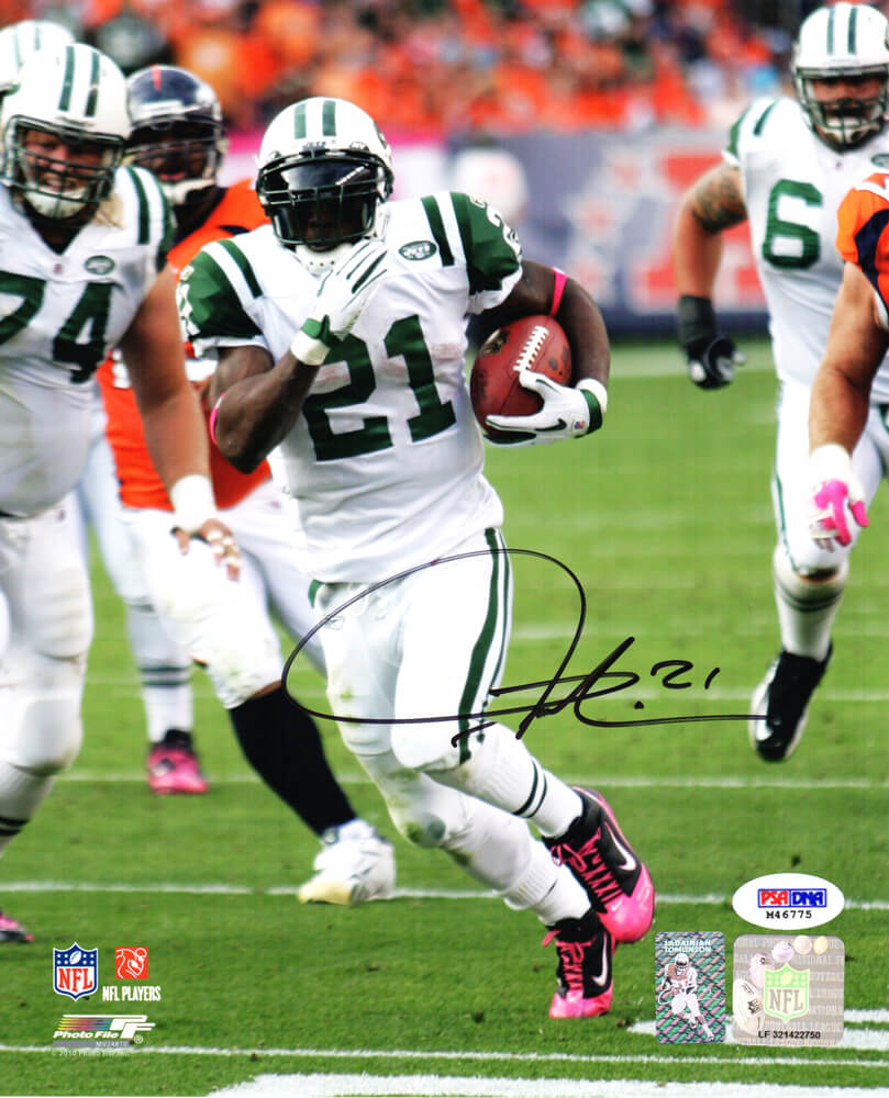 Ladainian Tomlinson Signed New York Jets Action 8x10 Photo - TOM08P310 - Ladainian Tomlinson Signed New York Jets Action 8x10 Photo product image