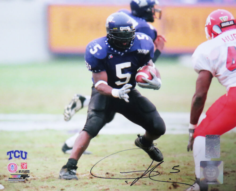 Ladainian Tomlinson Signed TCU Horned Frogs 8x10 Photo - TOM08P313 - Ladainian Tomlinson Signed TCU Horned Frogs 8x10 Photo product image