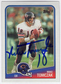 Mike Tomczak Signed Chicago Bears 1988 Topps Rookie Football Trading Card #70 - TOMCAR302 - Mike Tomczak Signed Chicago Bears 1988 Topps Rookie Football Trading Card #70 product image