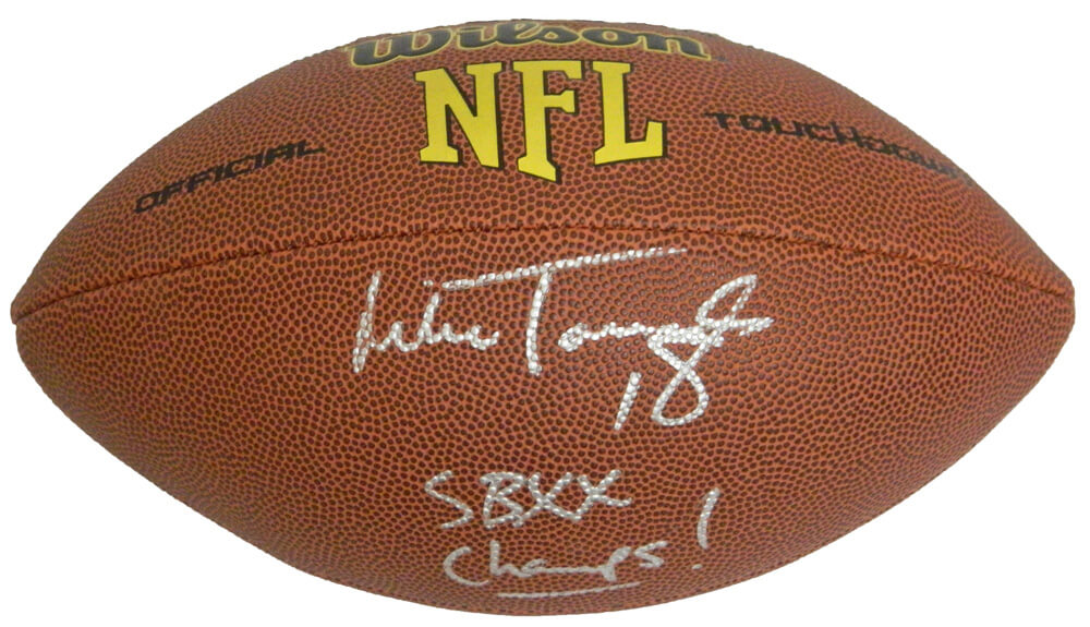 Mike Tomczak Signed Wilson NFL Touchdown Full-Size Football w/SB XX Champs - TOMFTB300 - Mike Tomczak Signed Wilson NFL Touchdown Full-Size Football w/SB XX Champs product image