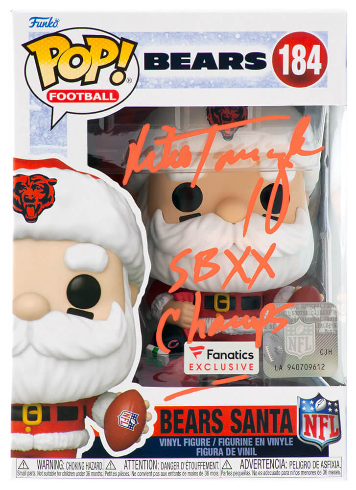 Mike Tomczak Signed Chicago Bears SANTA Funko Pop Doll #184 w/SB XX Champs - TOMFUN300 - Mike Tomczak Signed Chicago Bears SANTA Funko Pop Doll #184 w/SB XX Champs product image