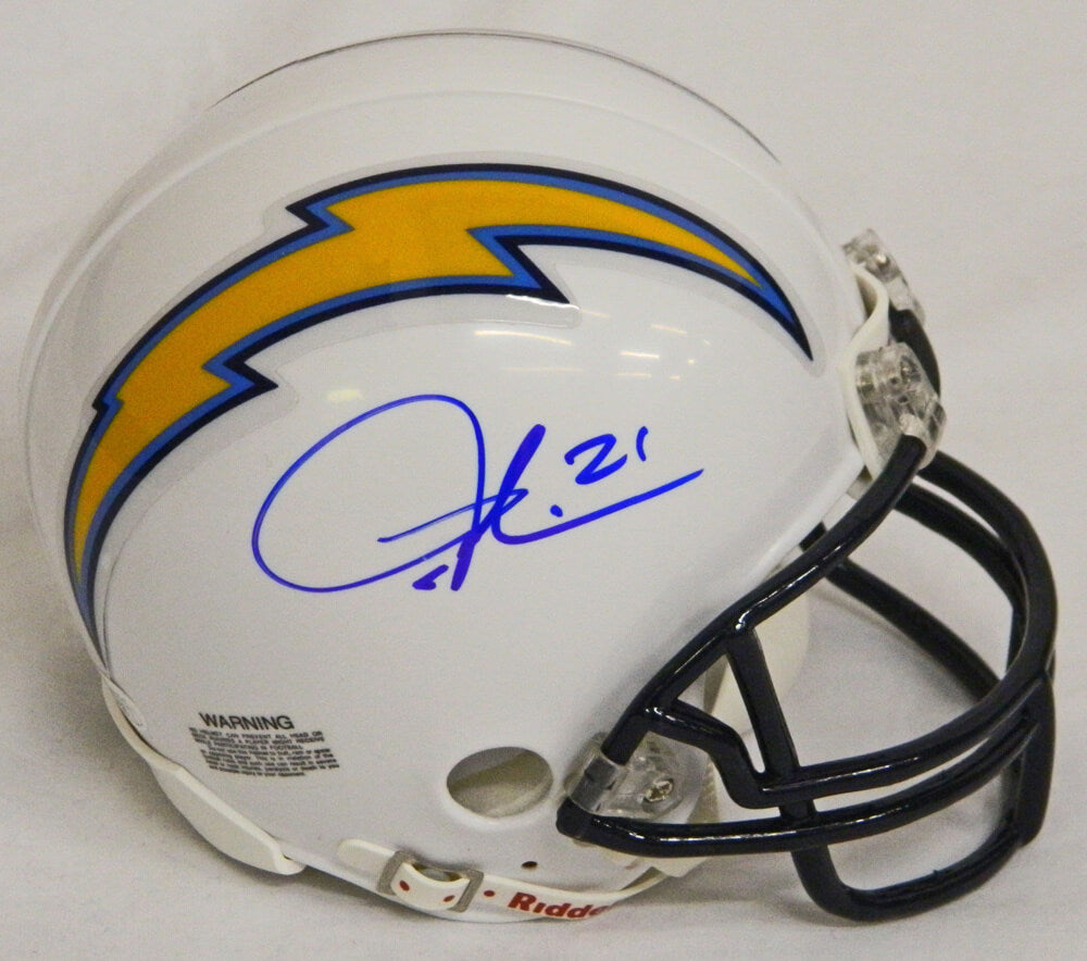 Ladainian Tomlinson Signed Chargers White Riddell Mini Helmet - TOMMIN300 - Ladainian Tomlinson Signed Chargers White Riddell Mini Helmet product image