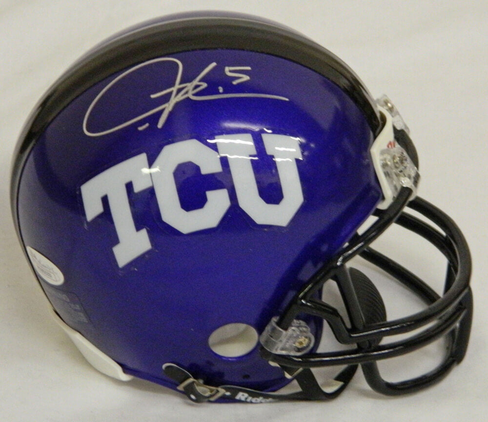 Ladainian Tomlinson Signed TCU Horned Frogs Riddell Mini Helmet - TOMMIN301 - Ladainian Tomlinson Signed TCU Horned Frogs Riddell Mini Helmet product image