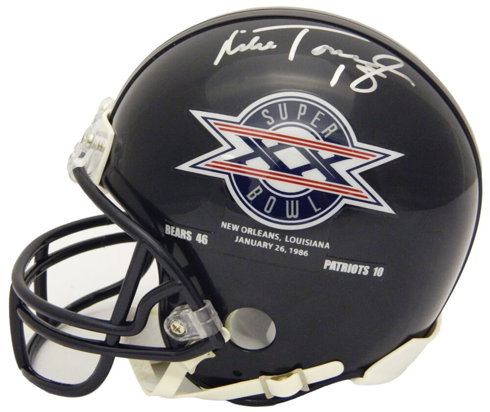 Mike Tomczak Signed Bears / SB XX Champs Logo Riddell Replica Mini Helmet - TOMMIN302 - Mike Tomczak Signed Bears / SB XX Champs Logo Riddell Replica Mini Helmet product image