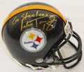Mike Tomczak Signed Pittsburgh Steelers Riddell Mini Helmet w/Go Steelers - TOMMIN305 - Mike Tomczak Signed Pittsburgh Steelers Riddell Mini Helmet w/Go Steelers product image