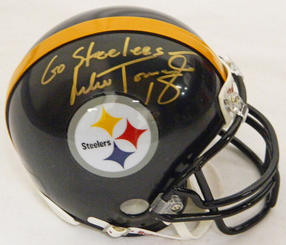 Mike Tomczak Signed Pittsburgh Steelers Riddell Mini Helmet w/Go Steelers - TOMMIN305 - Mike Tomczak Signed Pittsburgh Steelers Riddell Mini Helmet w/Go Steelers product image