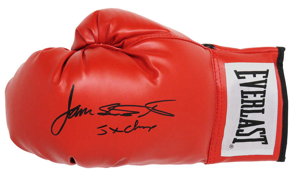 James Toney Signed Everlast Red Boxing Glove w/5x Champ - TONGLV501 - James Toney Signed Everlast Red Boxing Glove w/5x Champ product image