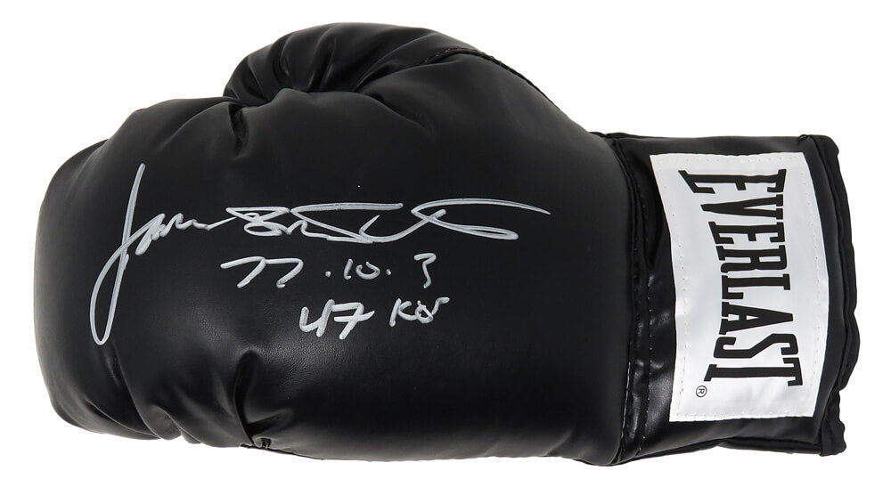 James Toney Signed Everlast Black Boxing Glove w/77-10-3, 47 KO's - TONGLV504 - James Toney Signed Everlast Black Boxing Glove w/77-10-3, 47 KO's product image