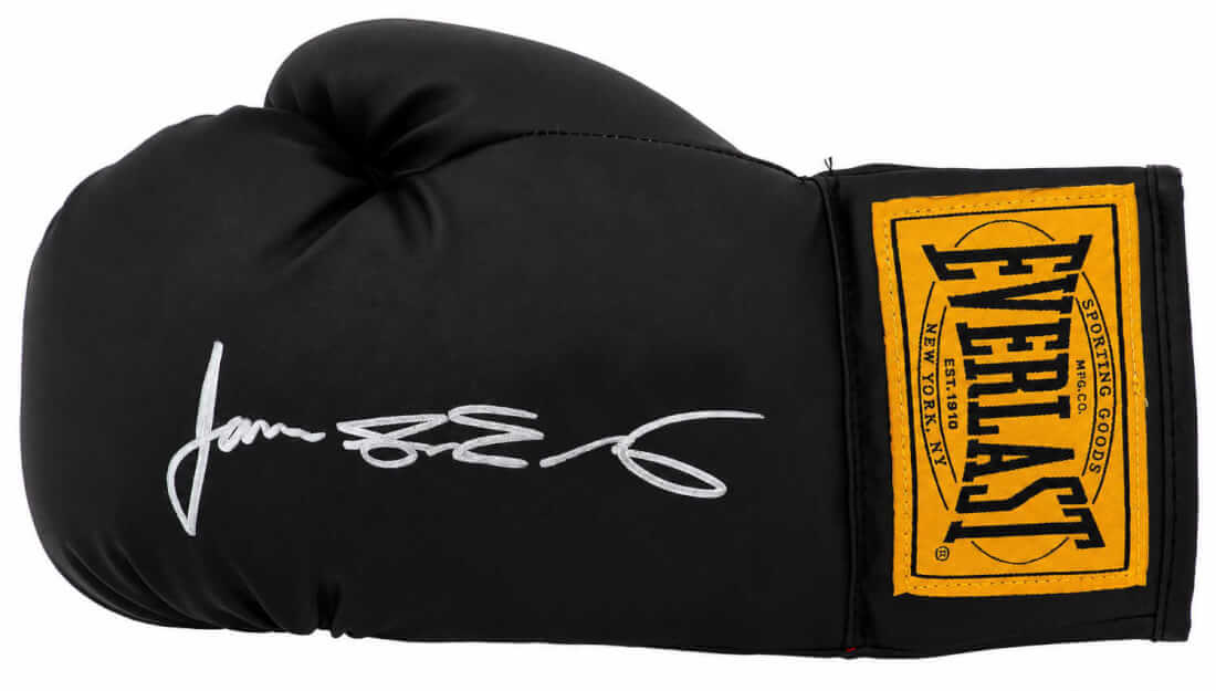 James Toney Signed Everlast Black Full Size Boxing Glove w/Lights Out - TONGLV508 - James Toney Signed Everlast Black Full Size Boxing Glove w/Lights Out product image