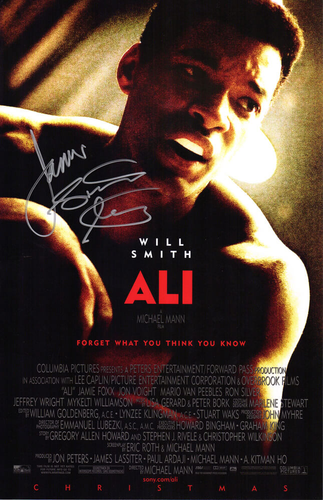 James Toney Signed Ali 11x17 Movie Poster w/Lights Out - TONPST500 - James Toney Signed Ali 11x17 Movie Poster w/Lights Out product image