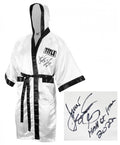 James Toney Signed Title White Boxing Robe w/HOF 2022 - TONROB500 - James Toney Signed Title White Boxing Robe w/HOF 2022 product image