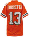 Gino Torretta Signed Orange Custom College Football Jersey w/92 Heisman - TORJRY301 - Gino Torretta Signed Orange Custom College Football Jersey w/92 Heisman product image