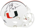 Gino Torretta Signed Miami Hurricanes White Riddell Speed Mini Helmet w/92 Heisman - TORMIN303 - Gino Torretta Signed Miami Hurricanes White Riddell Speed Mini Helmet w/92 Heisman product image