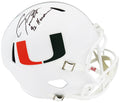 Gino Torretta Signed Miami Hurricanes White Riddell Full Size Speed Replica Helmet w/92 Heisman - TORREP300 - Gino Torretta Signed Miami Hurricanes White Riddell Full Size Speed Replica Helmet w/92 Heisman product image
