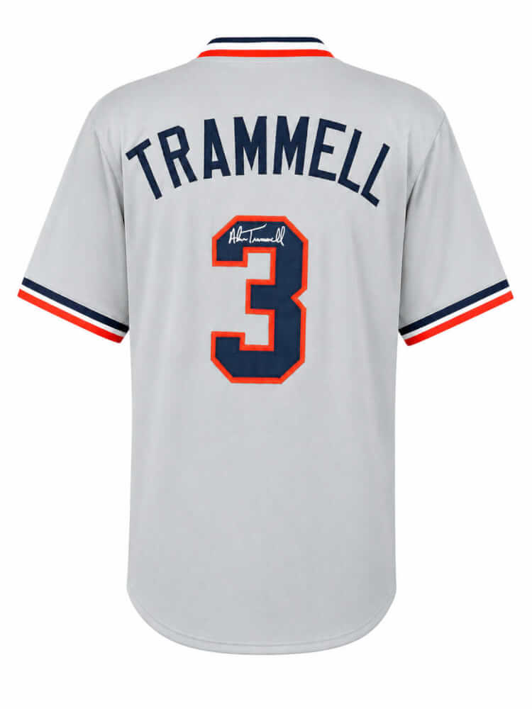 Alan Trammell Signed Grey Custom Baseball Jersey - TRAJRY100 - Alan Trammell Signed Grey Custom Baseball Jersey product image