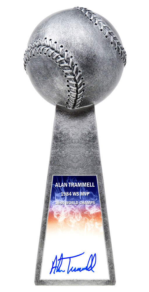 Alan Trammell Signed Baseball World Champion 14 Inch Replica Silver Trophy - TRATRO100 - Alan Trammell Signed Baseball World Champion 14 Inch Replica Silver Trophy product image