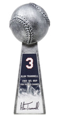 Alan Trammell Signed Tigers #3 Baseball World Champion 14 Inch Replica Silver Trophy - TRATRO101 - Alan Trammell Signed Tigers #3 Baseball World Champion 14 Inch Replica Silver Trophy product image