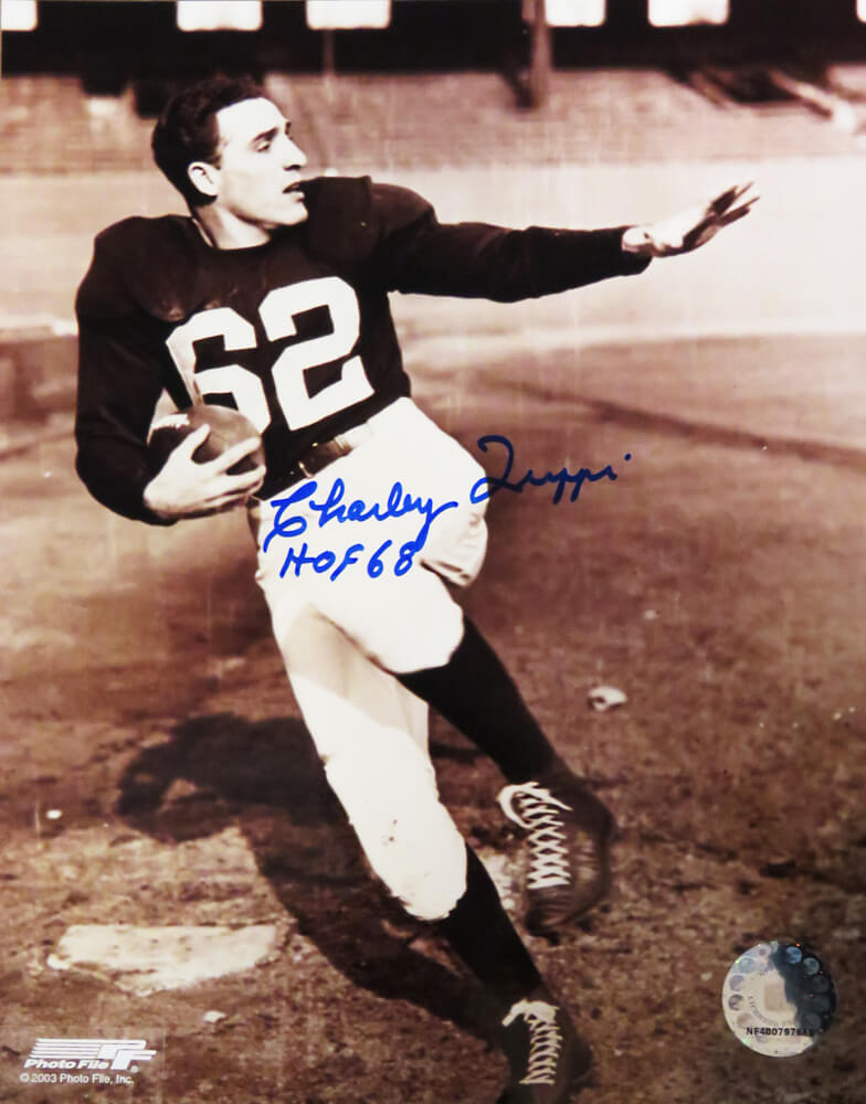 Charley Trippi Signed Cardinals B&W Pose With Football 8x10 Photo w/HOF'68 - TRI08P300 - Charley Trippi Signed Cardinals B&W Pose With Football 8x10 Photo w/HOF'68 product image